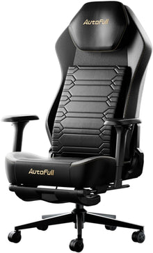 Ergonomischer Gaming Stuhl mit 4D-Armlehnen, Fußstütze & Lendenstütze