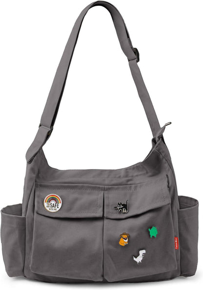 Canvas Messenger Bag Umhängetasche Crossbody Schulter Tote Hobo