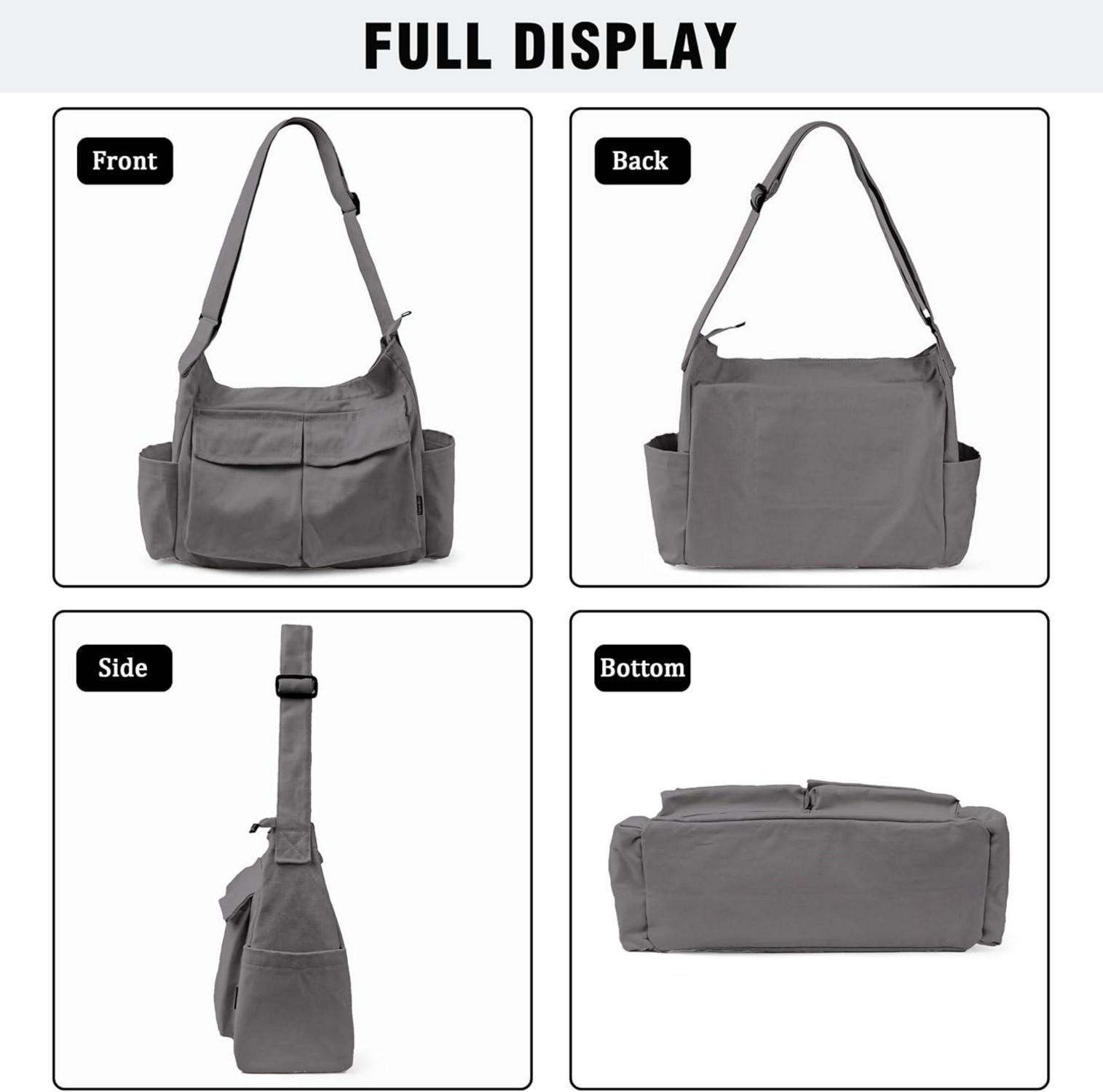 Große Canvas Umhängetasche Tote Hobo Bag - Captain Blues