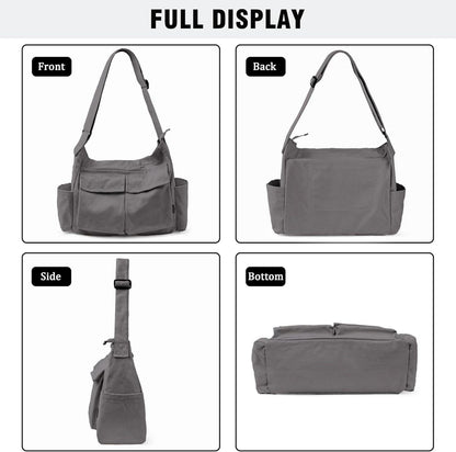 Große Canvas Umhängetasche Tote Hobo Bag - Captain Blues