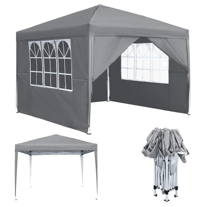 Wasserdichter Faltpavillon 2.5x2.5m mit Seitenteilen & UV-Schutz
