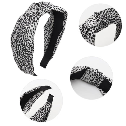 Samtstirnbänder breit 4er Pack Boho Haarbänder Knoten Anti-Rutsch