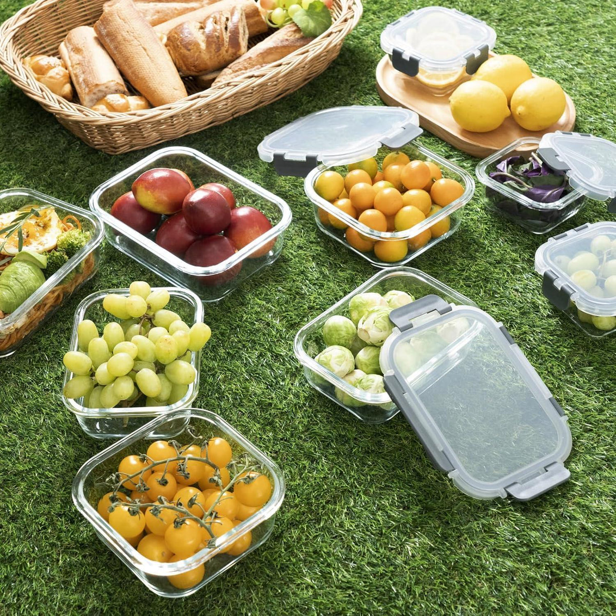 18tlg. Glas Frischhaltedosen Set luftdicht & auslaufsicher
