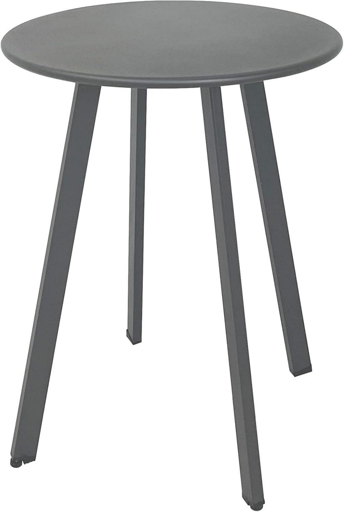 Outdoor Beistelltisch Metall Stahl Rund wasserdicht Grau
