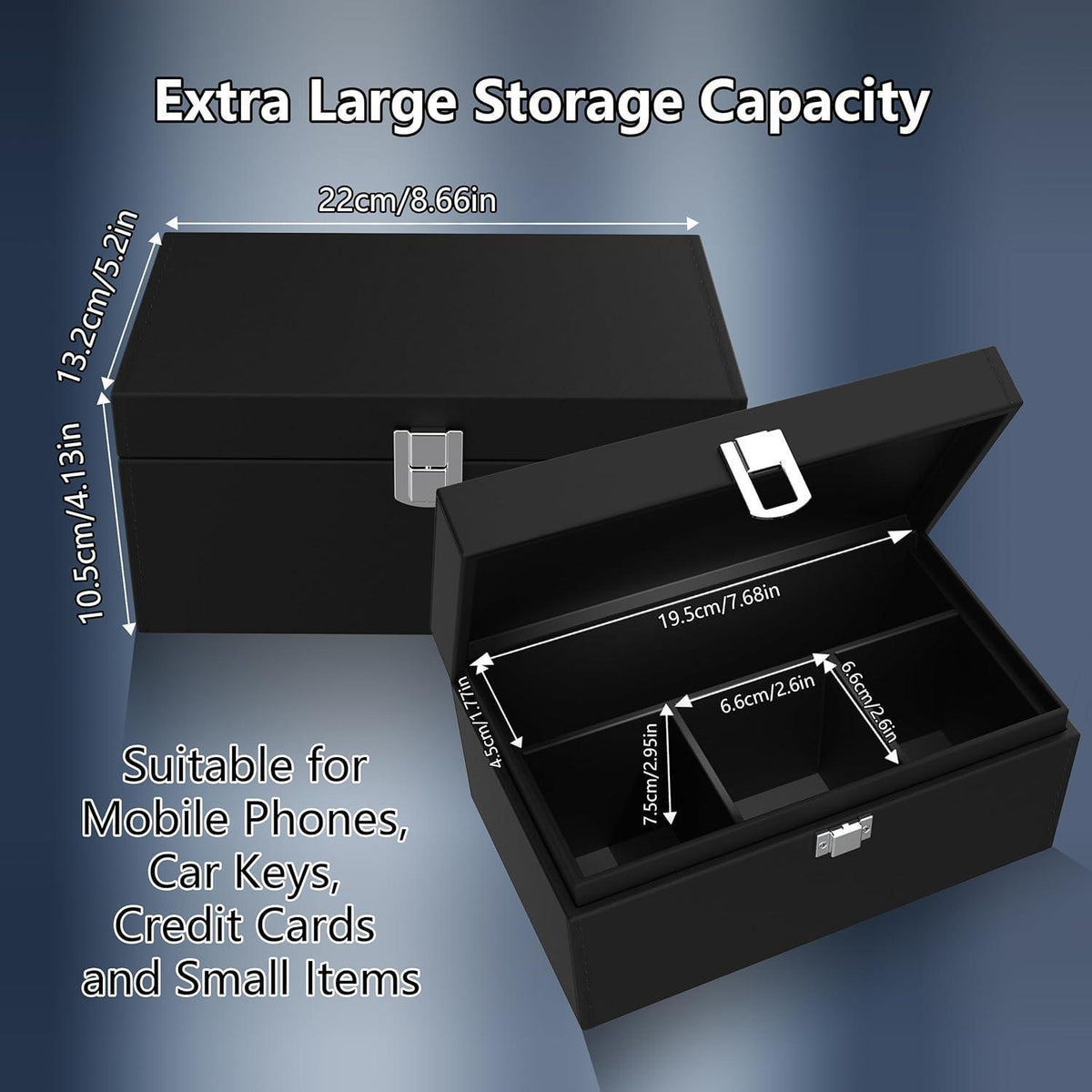 Keyless Go Autoschlüssel Box mit 2 Faraday Taschen – RFID Schutz