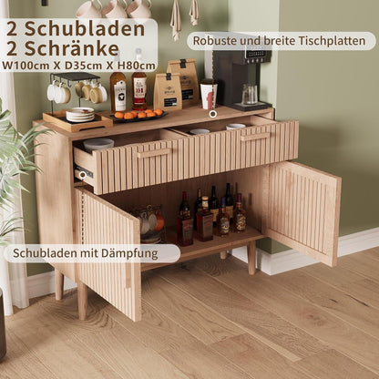 Rustikales Farmhouse Sideboard mit 2 Schubladen & Tür
