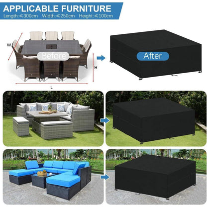 Gartenmöbel Abdeckung 300x250x100cm – Wasserdicht & Winterfest