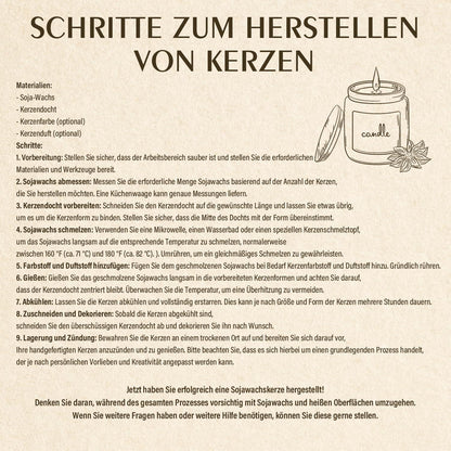 Premium Sojawachs für Kerzen – 15kg, 100% Natur