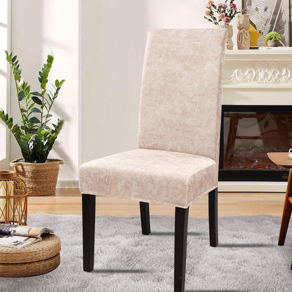 Sämischleder Stuhlhussen 6er Set – Stretchbezüge für Stühle