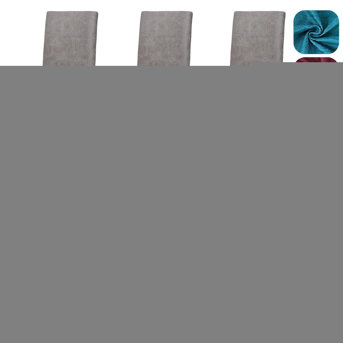 Sämischleder Stuhlhussen 6er Set – Grau, Stretch & Abnehmbar