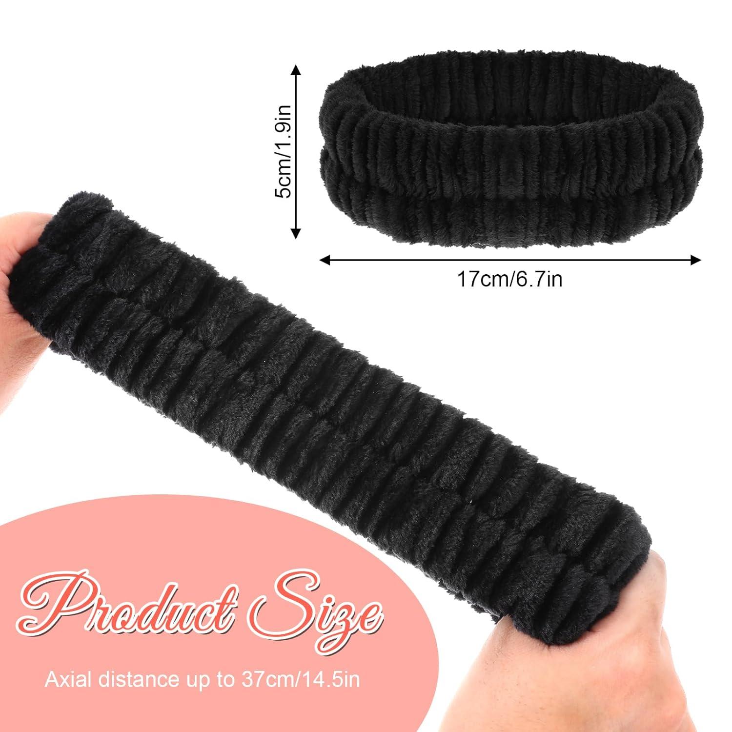 2er Pack Spa Gesichtsstirnband Flauschiges Haarband Makeup