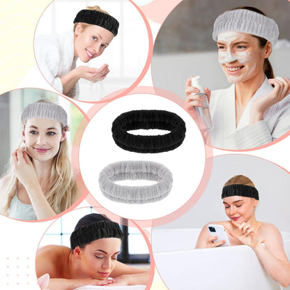 2er Set Spa Gesicht Stirnbänder Haarbänder Mädchen Make-up Yoga Sport