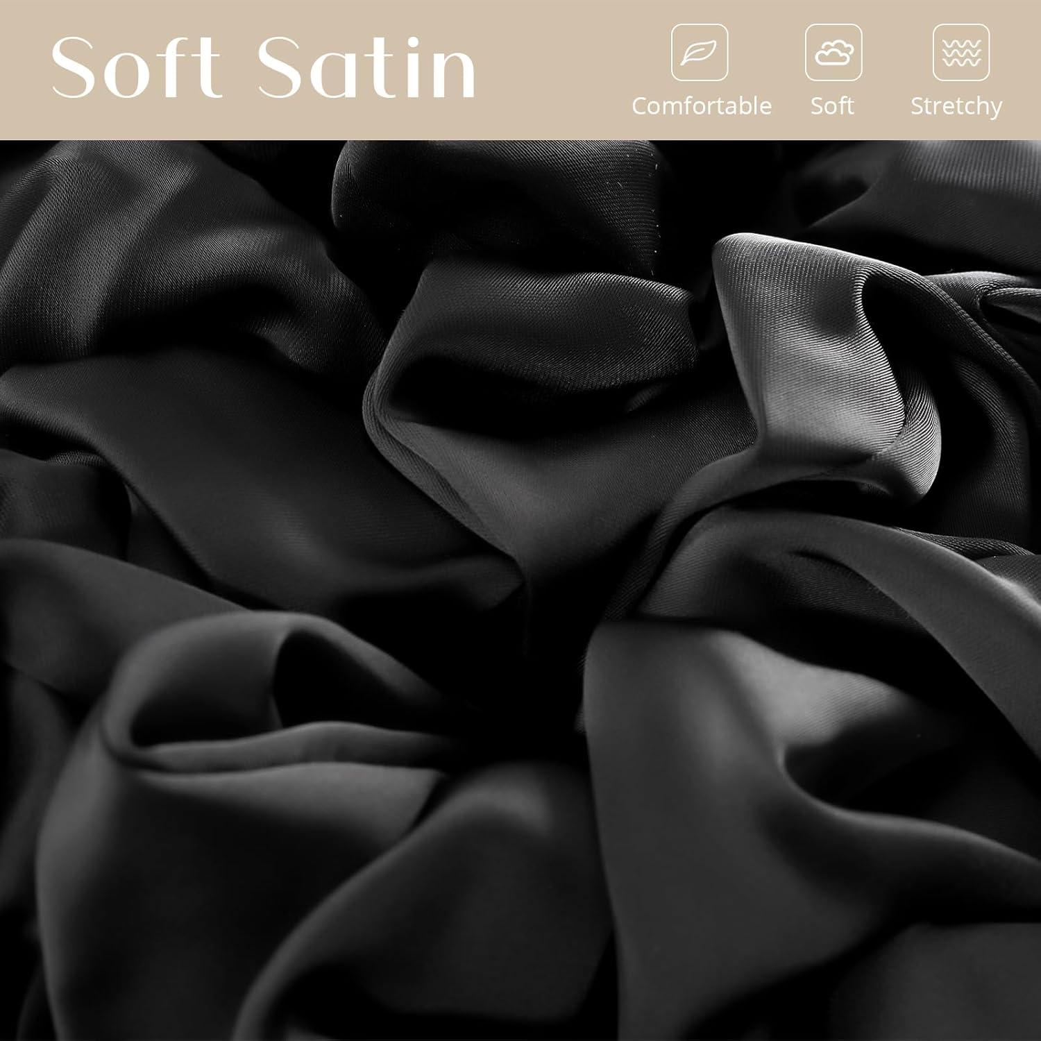 Lolalet Haargummis Seide Scrunchies Satin Damen Set 4 Farben
