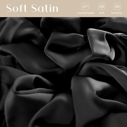 Lolalet Haargummis Seide Scrunchies Satin Damen Set 4 Farben