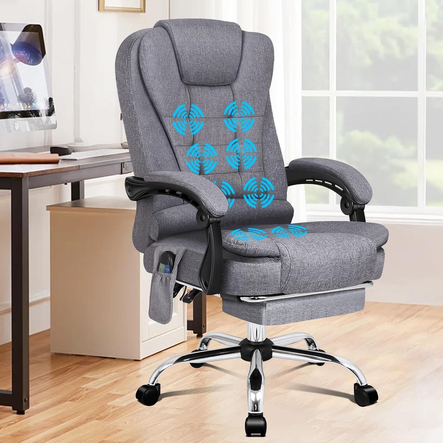 Ergonomischer Bürostuhl mit Massagefunktion und Lendenstütze