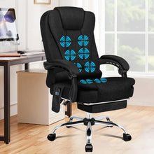 Bürostuhl mit Massagefunktion und ergonomischem Design, Dunkelschwarz