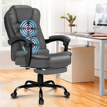 Ergonomischer Gaming-Bürostuhl mit Vibrationsmassage in Felsgrau