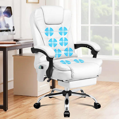 Bürostuhl mit Massagefunktion und Lendenwirbelstütze, ergonomisches