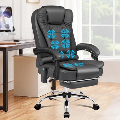 Bürostuhl mit Massagefunktion und ergonomischem Design, Felsgrau