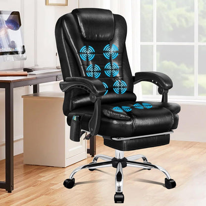 Ergonomischer Bürostuhl mit Massagefunktion und Lendenwirbelstütze