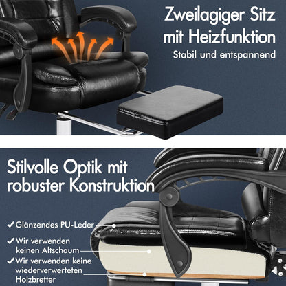 Bürostuhl Massagefunktion ergonomisches Design große Sitzpolsterung