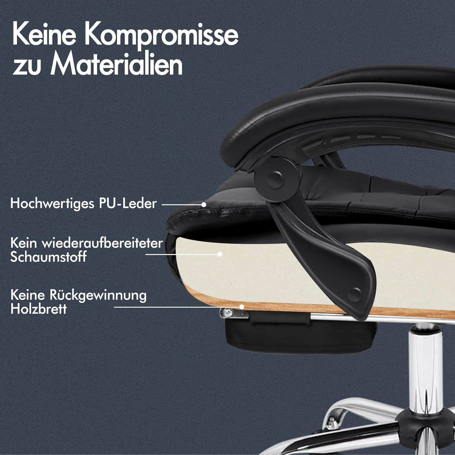 Bürostuhl mit Massagefunktion und ergonomischem
