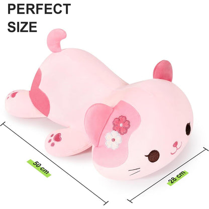 Kuscheltier Katze Plüschtier 50cm Rosa