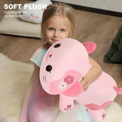 Kuscheltier Katze Plüschtier 50cm Rosa