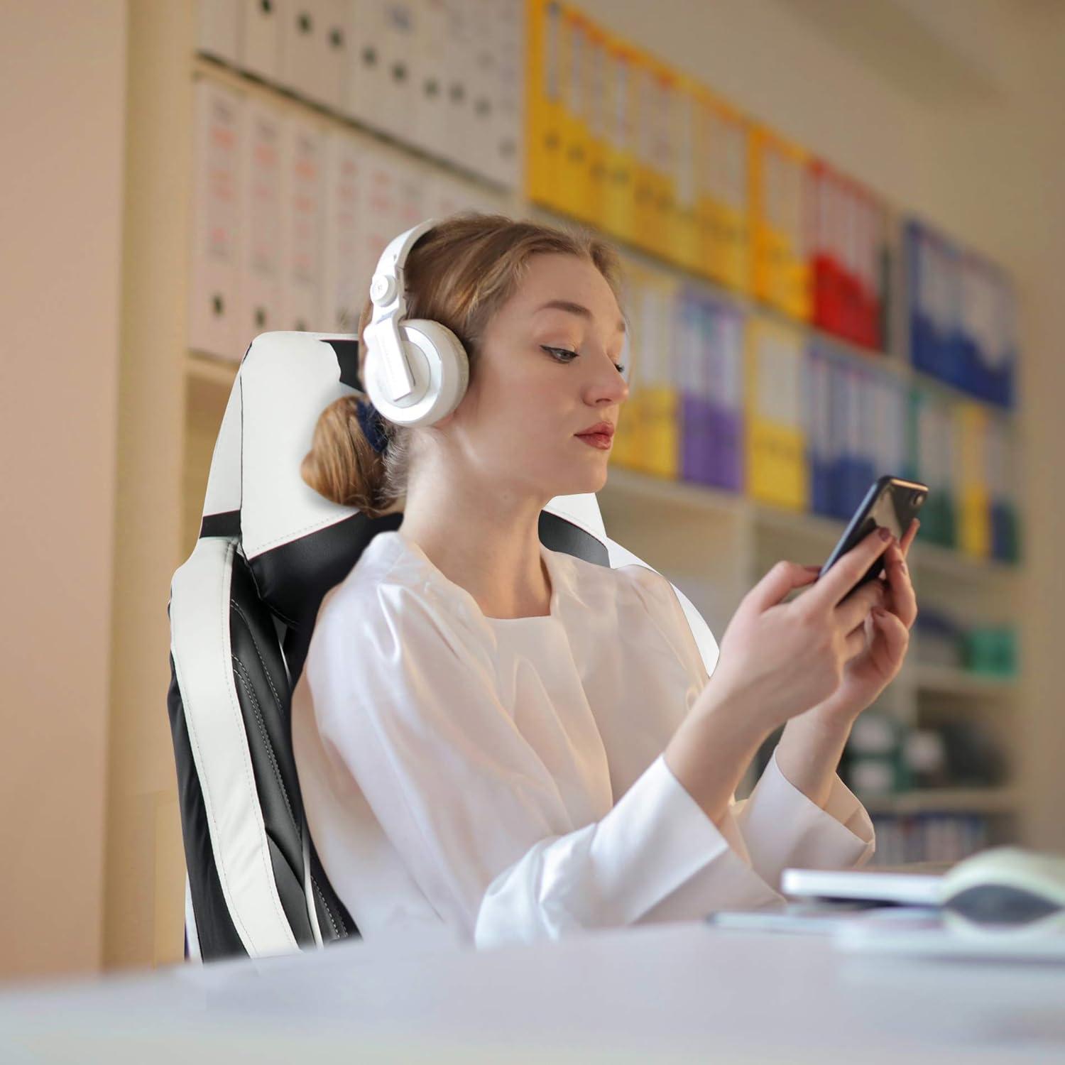 KCREAM Gaming Stuhl mit Fußstütze und