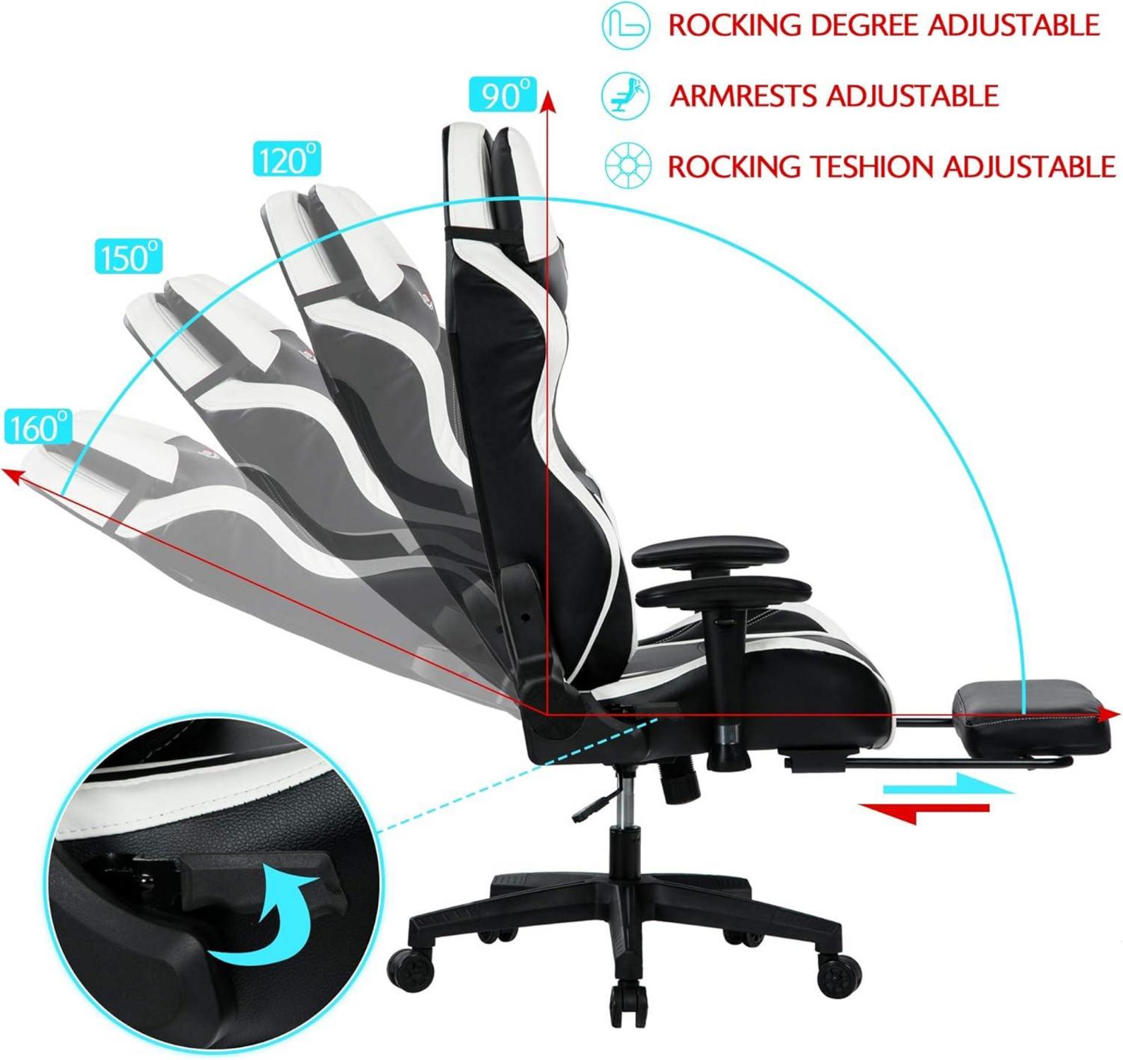 Ergonomischer Gaming Stuhl KCREAM 200kg Belastbarkeit