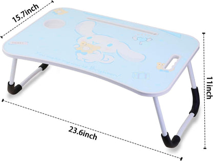 Laptop-Tisch Cartoon-Bilder Tragbar mit klappbaren Beinen Notebook-Ständer Blau Bear