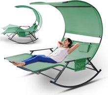 Doppelliege Outdoor 2 Personen Schaukelliege mit Sonnendach