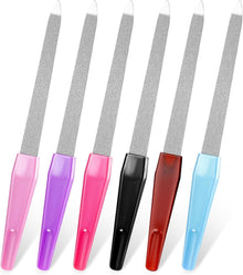 6er Set Doppelseitige Nagelfeilen für Maniküre Pediküre, Schwarz und