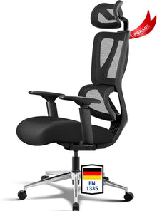 Ergonomischer Bürostuhl mit Dynamischer Lordosenstütze & Extra Breiter