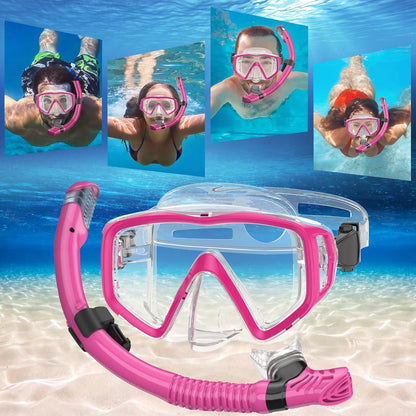 Schnorchelset Erwachsene mit Dry Schnorchel und Tauchmaske