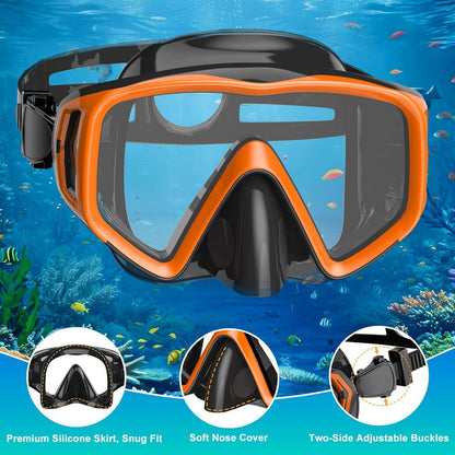 Schnorchelset Erwachsene mit Dry Schnorchel und Tauchmaske