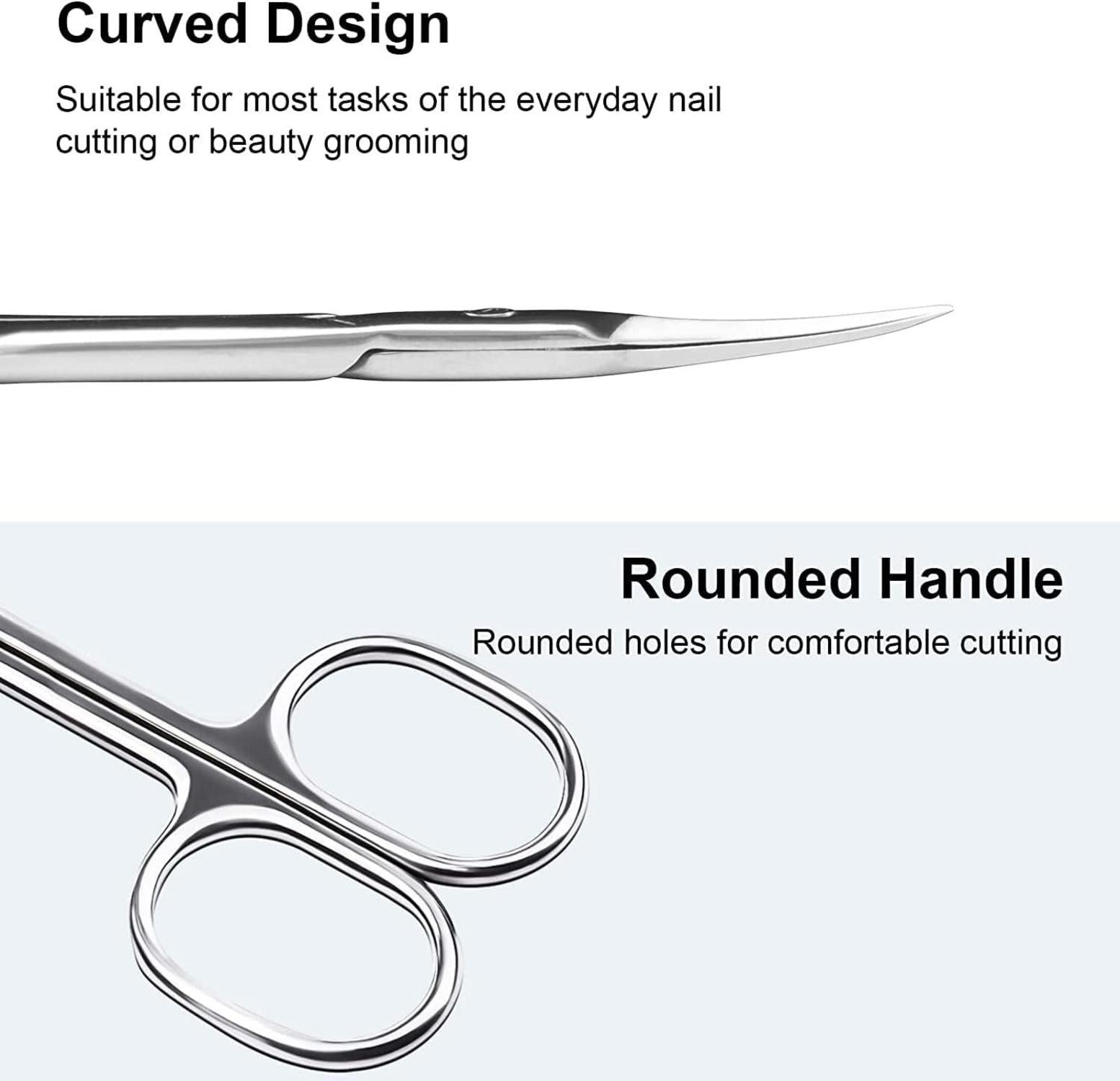 Professionelle Nagelhautschere Extra Fein gebogene Spitze Edelstahl