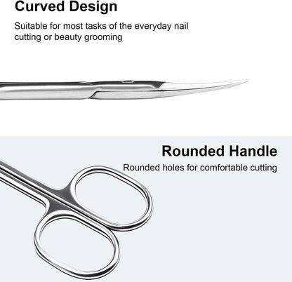 Professionelle Nagelhautschere Extra Fein gebogene Spitze Edelstahl