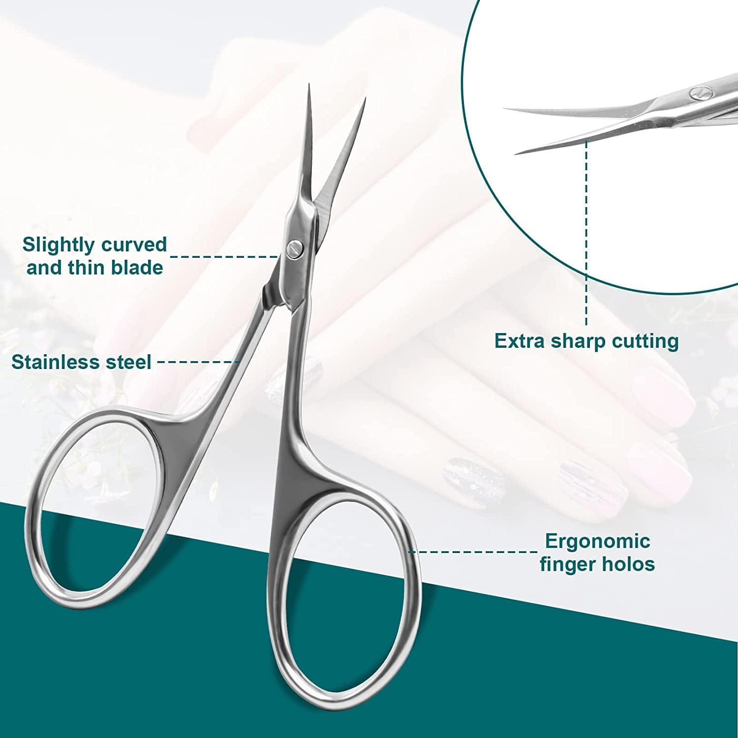 Professionelle Nagelhautschere Extra Fein mit Gebogener Spitze