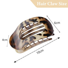 Glänzende Schildpatt Leopard Haarklammern 4er Set - Flache