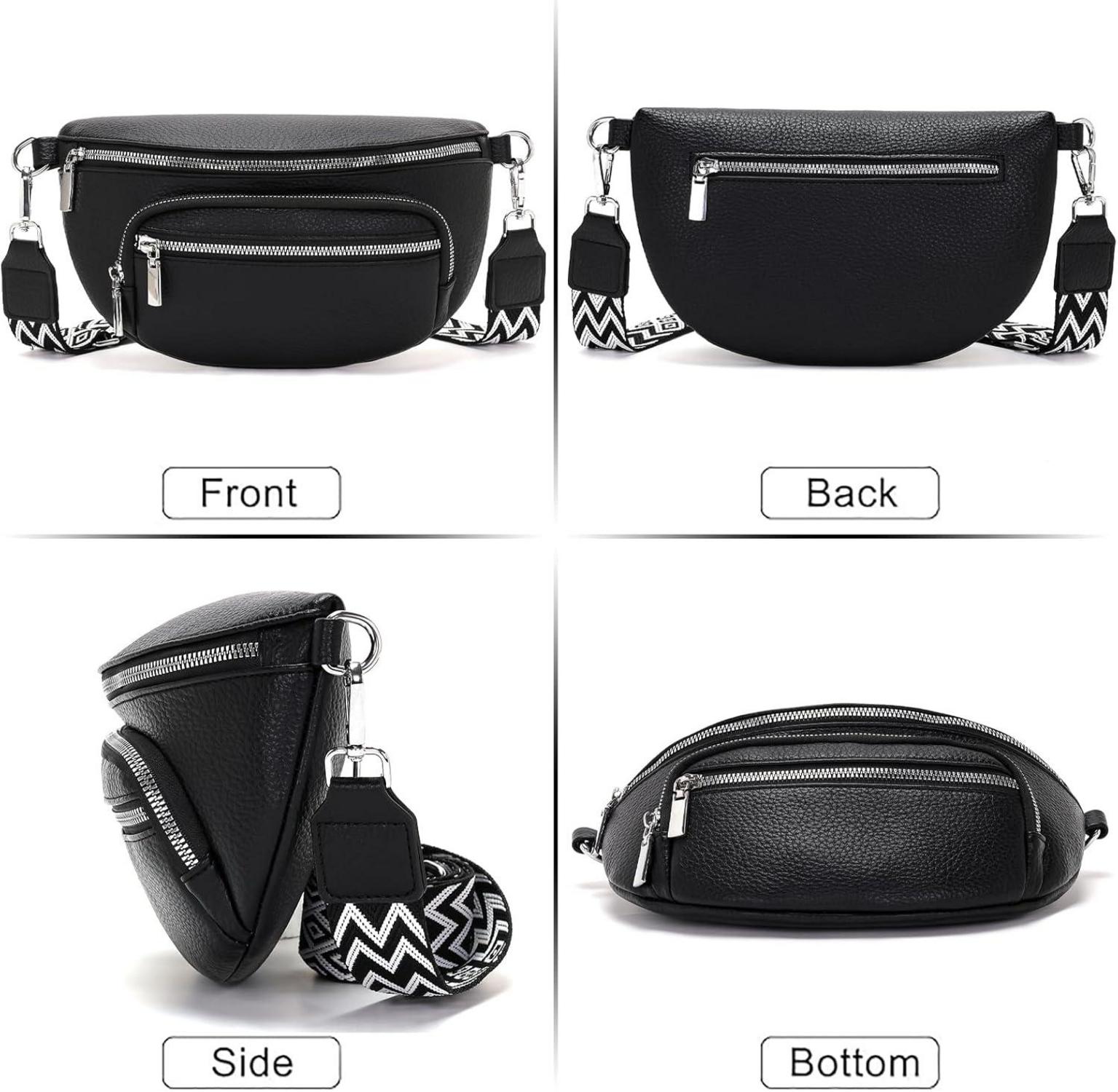 Kleine Damen Bauchtasche Beige Gürteltasche Veganes Leder