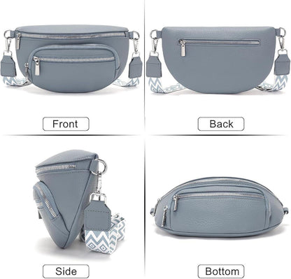 Kleine Bauchtasche Damen Beige Umhängetasche Klein Gürteltasche Vegan