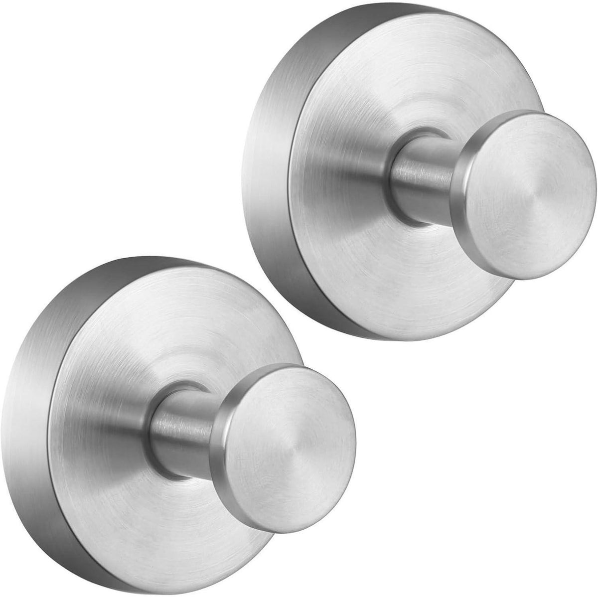 Edelstahl Saugnapf Haken – 2 Stück, Silber, Wasserdicht