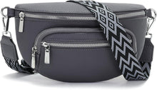 Kleine Damen Bauchtasche Vegan Leder Umhängetasche Crossbody Bag