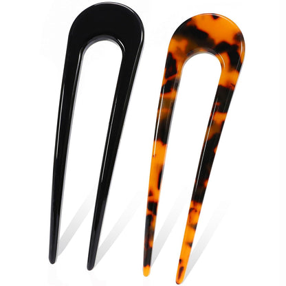 Französische Haarnadeln Set Twist Chignon U-Form Design