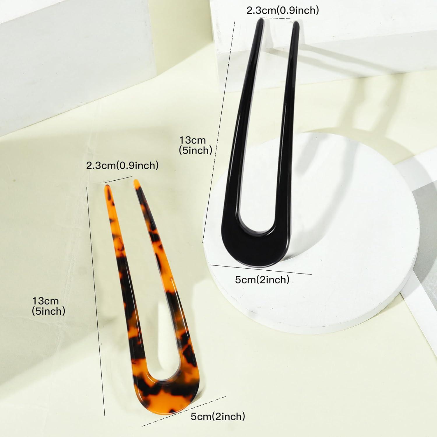 Französische Haarnadeln Set Twist Chignon U-Form Design