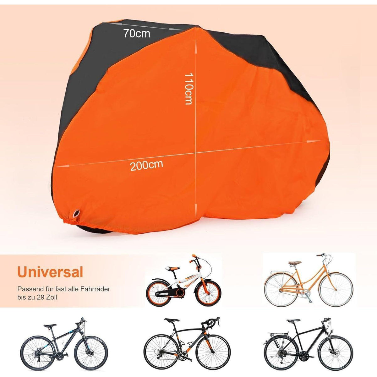 Wasserdichte Fahrradabdeckung 200x70x110cm – Schutzhülle für Outdoor