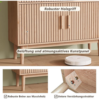 Holz Sideboard mit 2 Schubladen & 2 Türen – Küchenschrank & Anrichte
