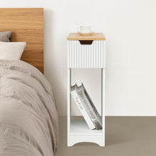 Weißer Nachttisch mit Schublade für Schlafzimmer und