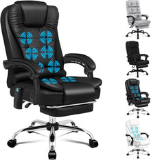 Ergonomischer Bürostuhl mit Wärmemassagefunktion und Leinenstoff